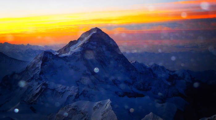 One of the stunning views from the final ascent to the summit.